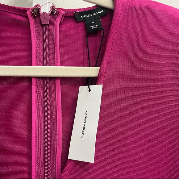 Karen Millen Fuchsia Long Sleeve Dress - Picture 2 of 3